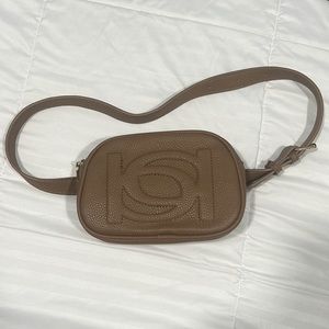 Bebe Brown Leather Fanny Pack